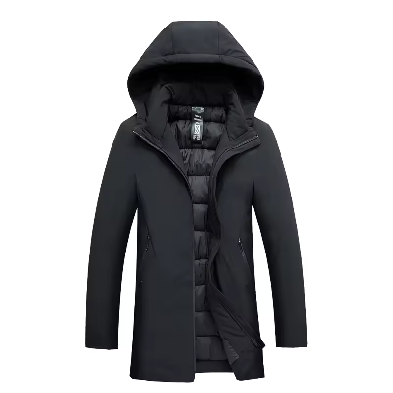 Men's Elegant Warm Winter Jacket with Hood