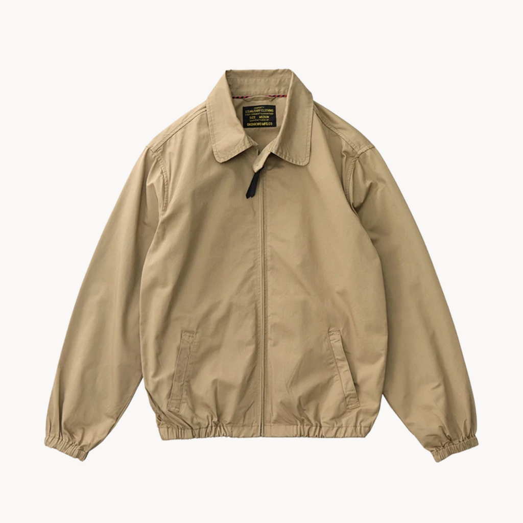 Men's Boxy Casual Jacket with Zipper