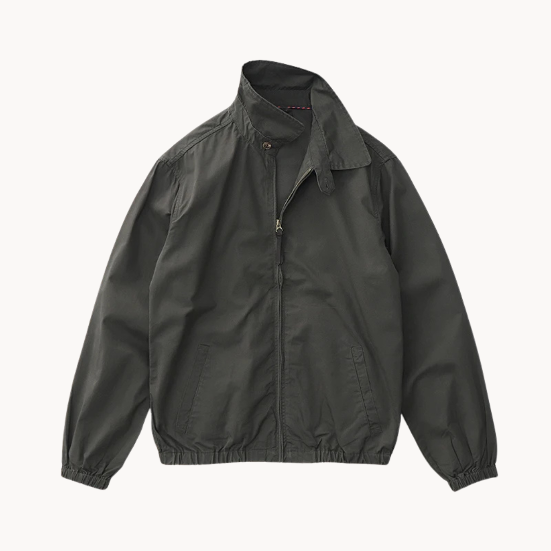 Men's Boxy Casual Jacket with Zipper