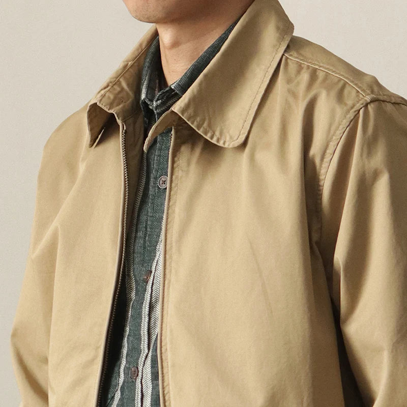 Men's Boxy Casual Jacket with Zipper