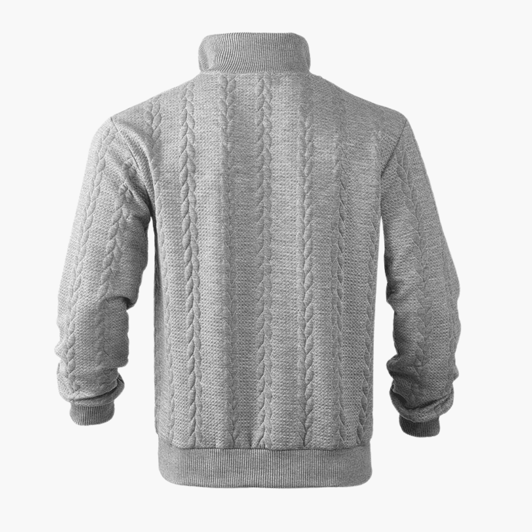 Men's Cable Knit Troyer Sweater