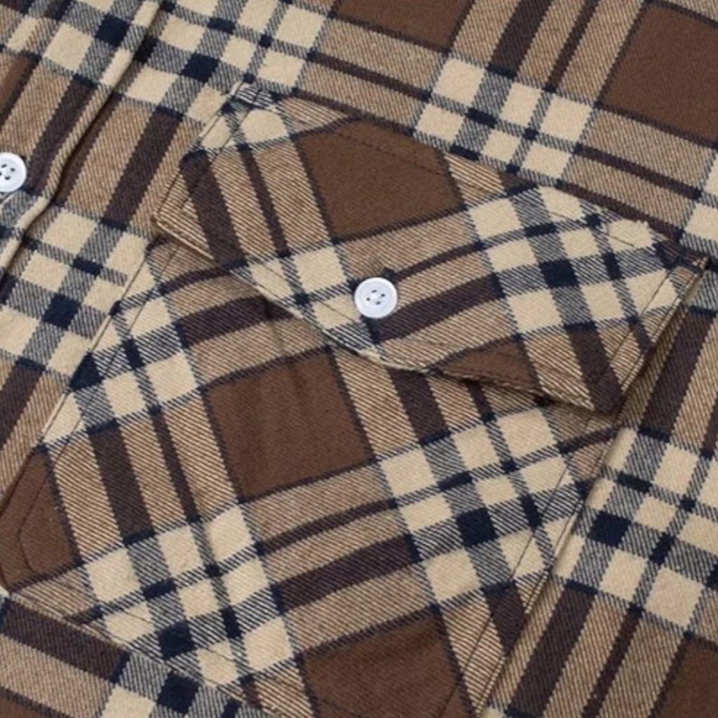 Men's Checkered Flannel Shirt with Fleece Lining