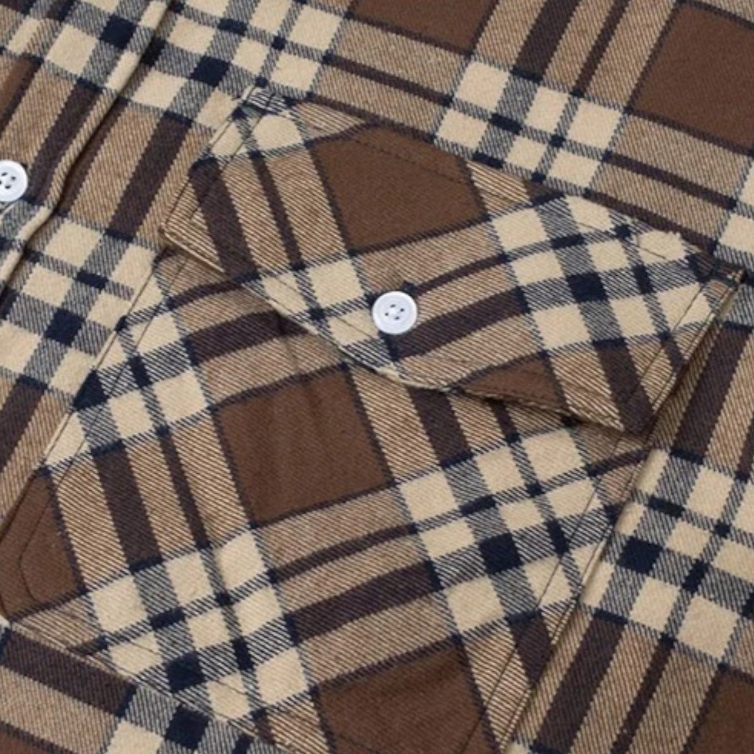 Men's Checkered Flannel Shirt with Fleece Lining