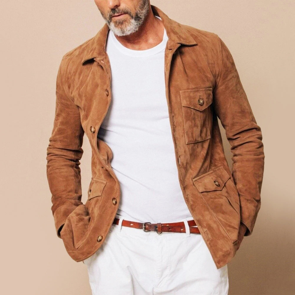 Men's Classic Suede Safari Jacket