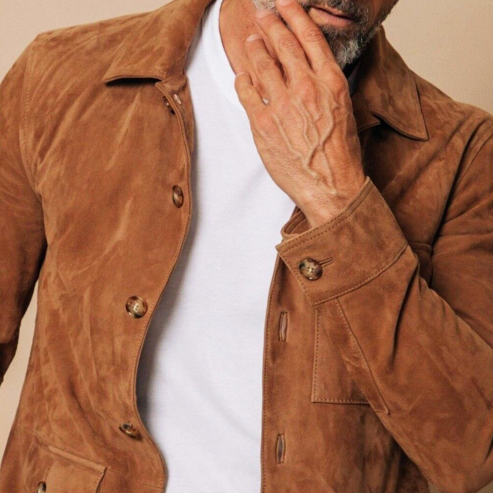 Men's Classic Suede Safari Jacket