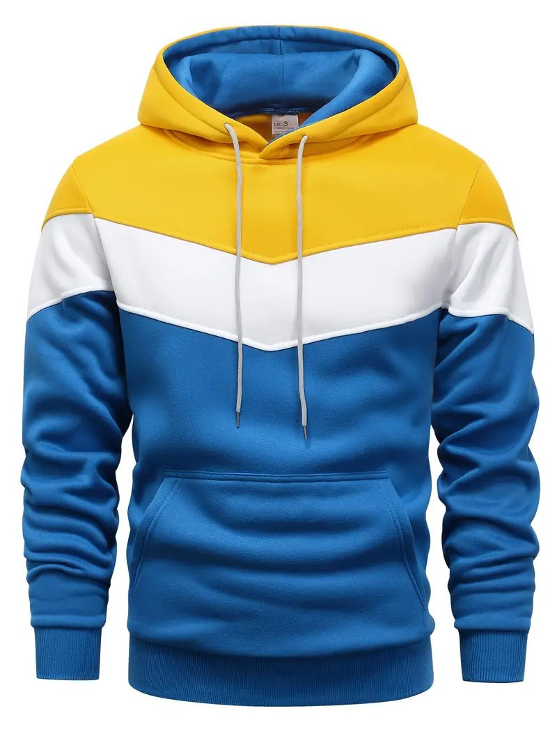 Men's Color Block Graphic Hoodie