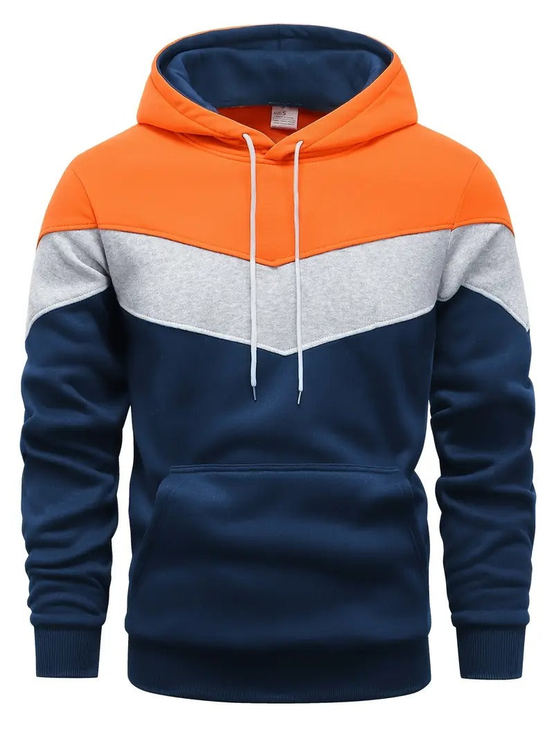 Men's Color Block Graphic Hoodie