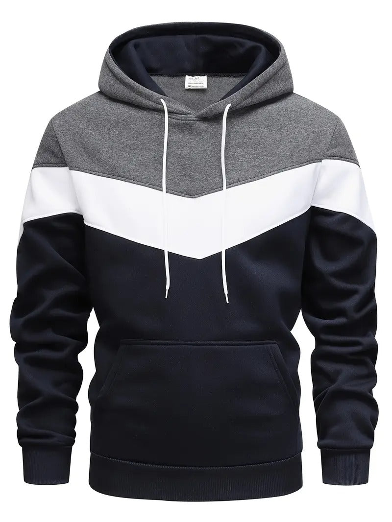 Men's Color Block Graphic Hoodie