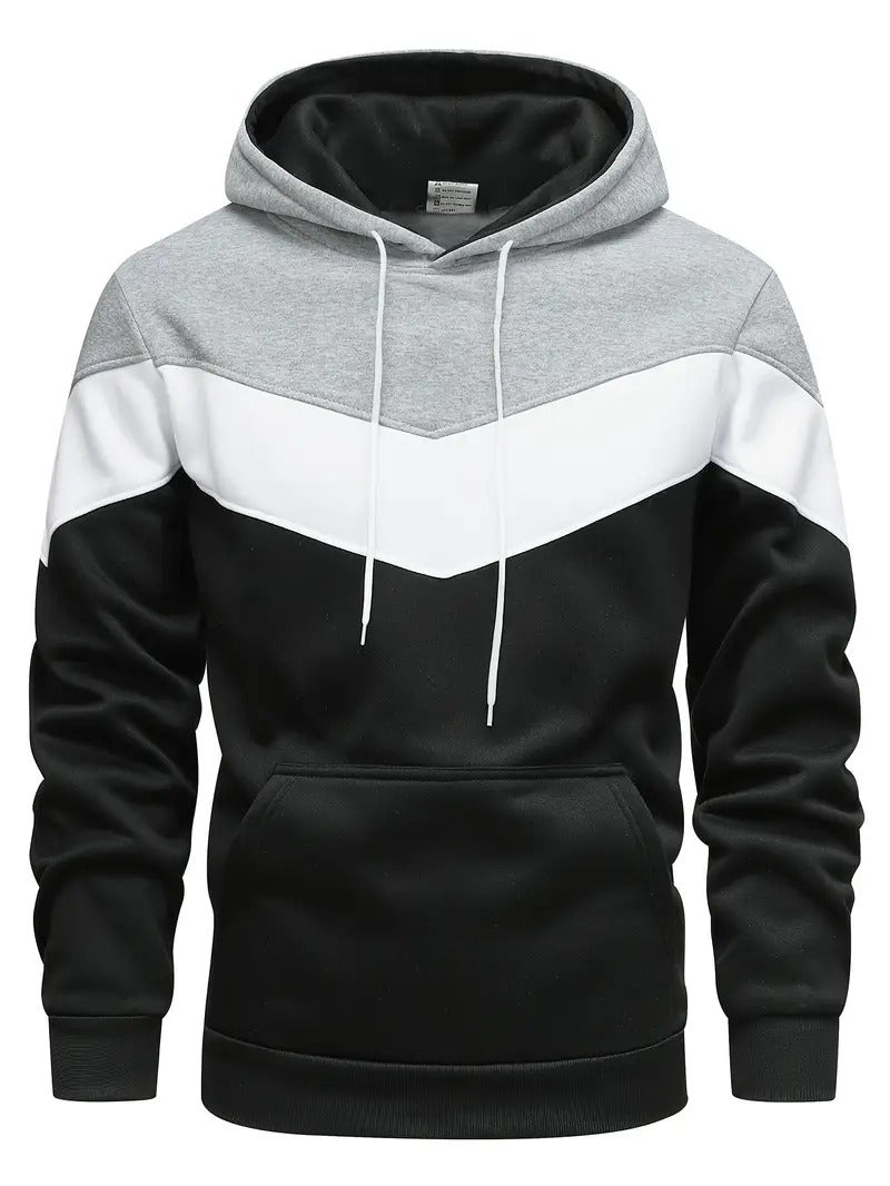 Men's Color Block Graphic Hoodie