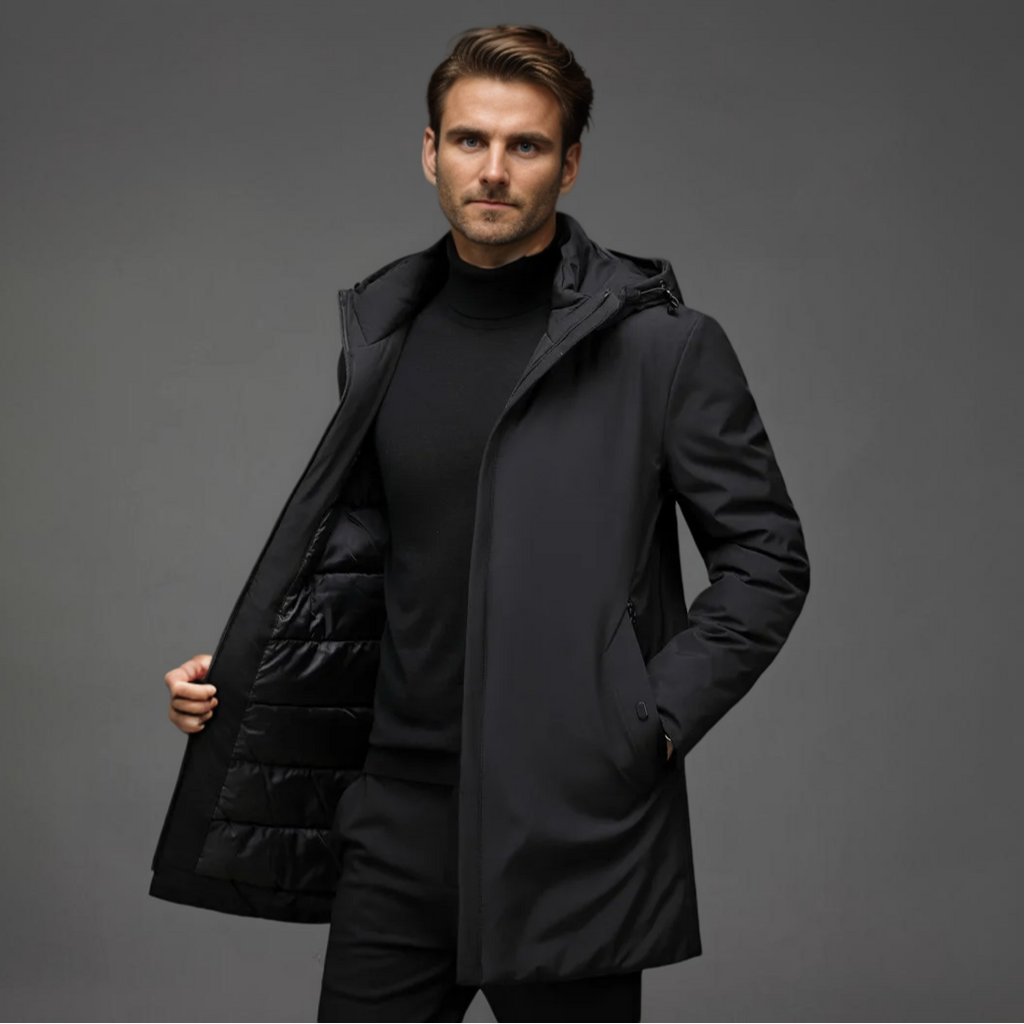 Men's Elegant Warm Winter Jacket with Hood