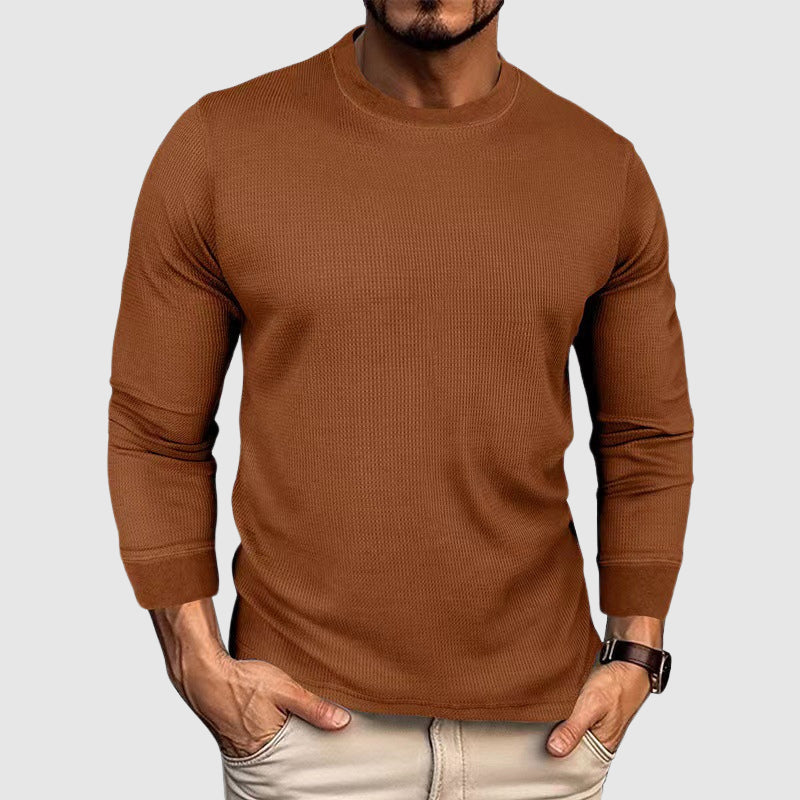 Men's Knitted High Collar Shirt