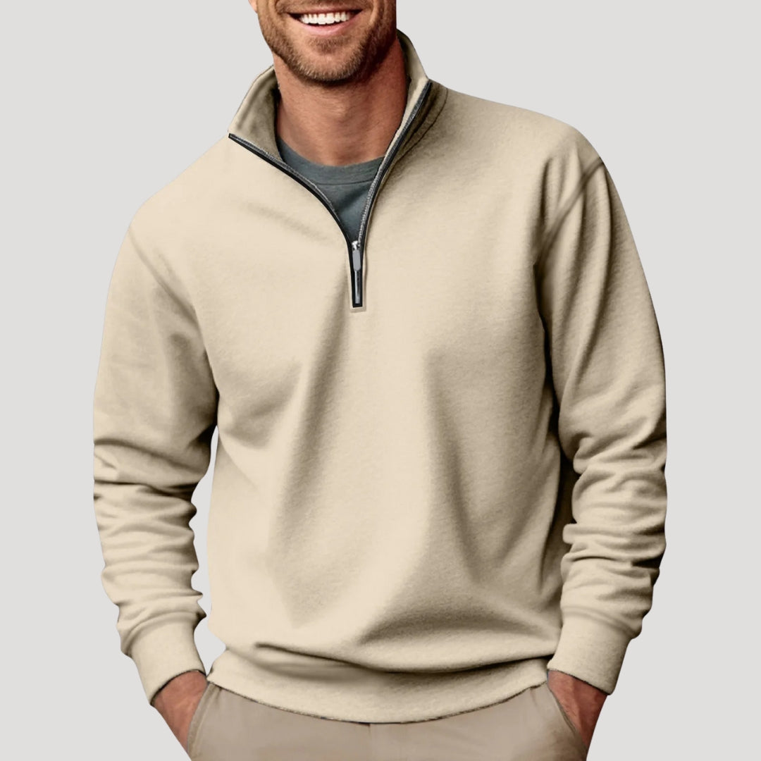 Men's Lightweight Half Zip Sweatshirt for Casual Wear