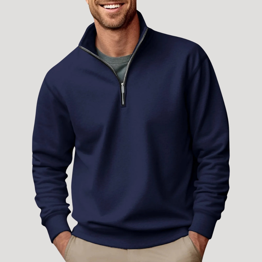 Men's Lightweight Half Zip Sweatshirt for Casual Wear