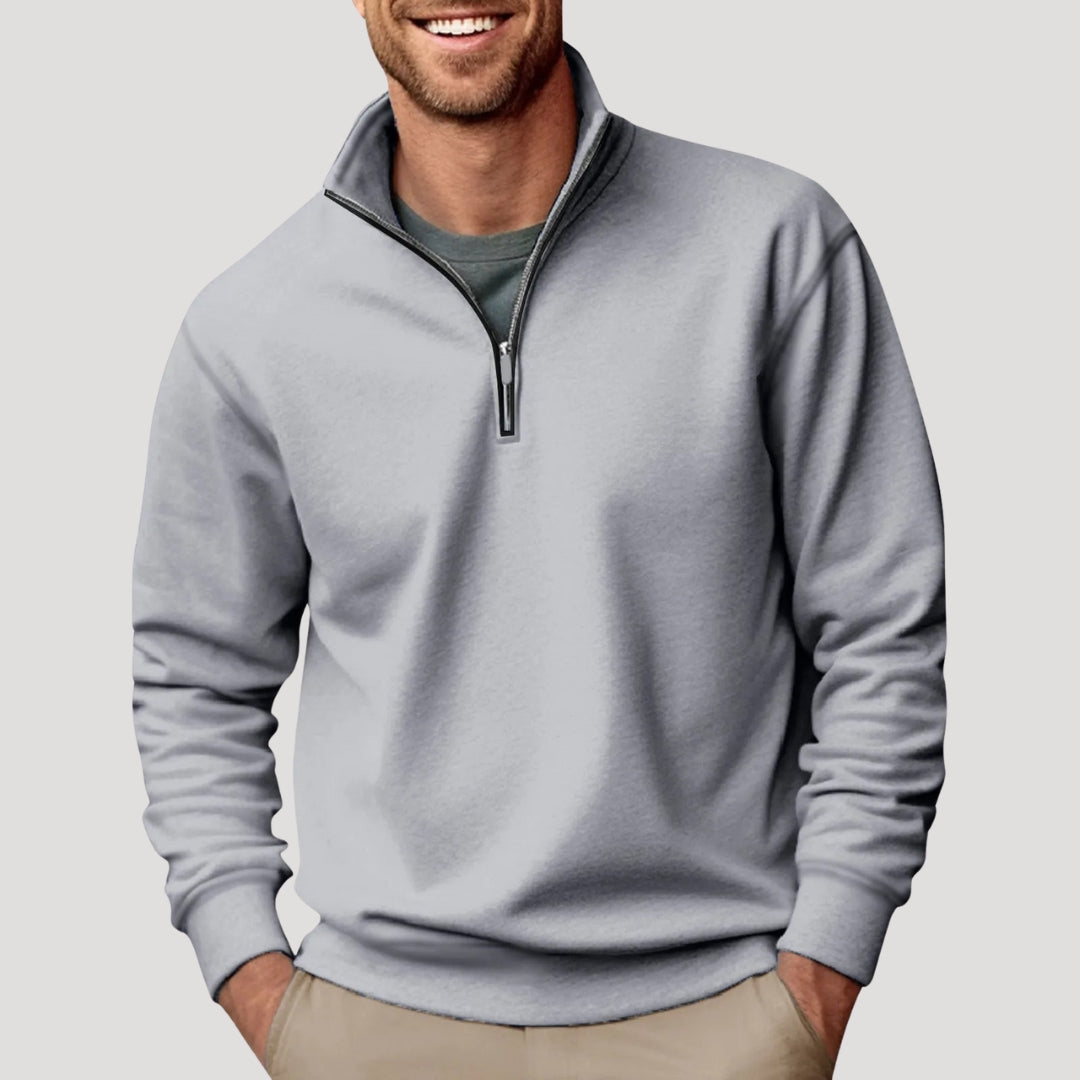 Men's Lightweight Half Zip Sweatshirt for Casual Wear