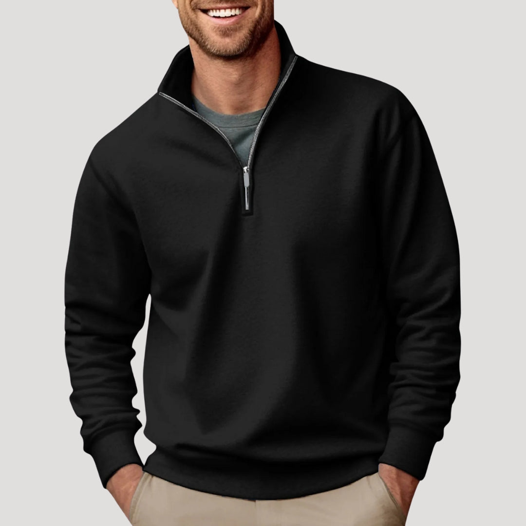 Men's Lightweight Half Zip Sweatshirt for Casual Wear