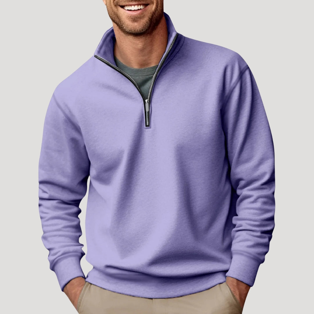 Men's Lightweight Half Zip Sweatshirt for Casual Wear