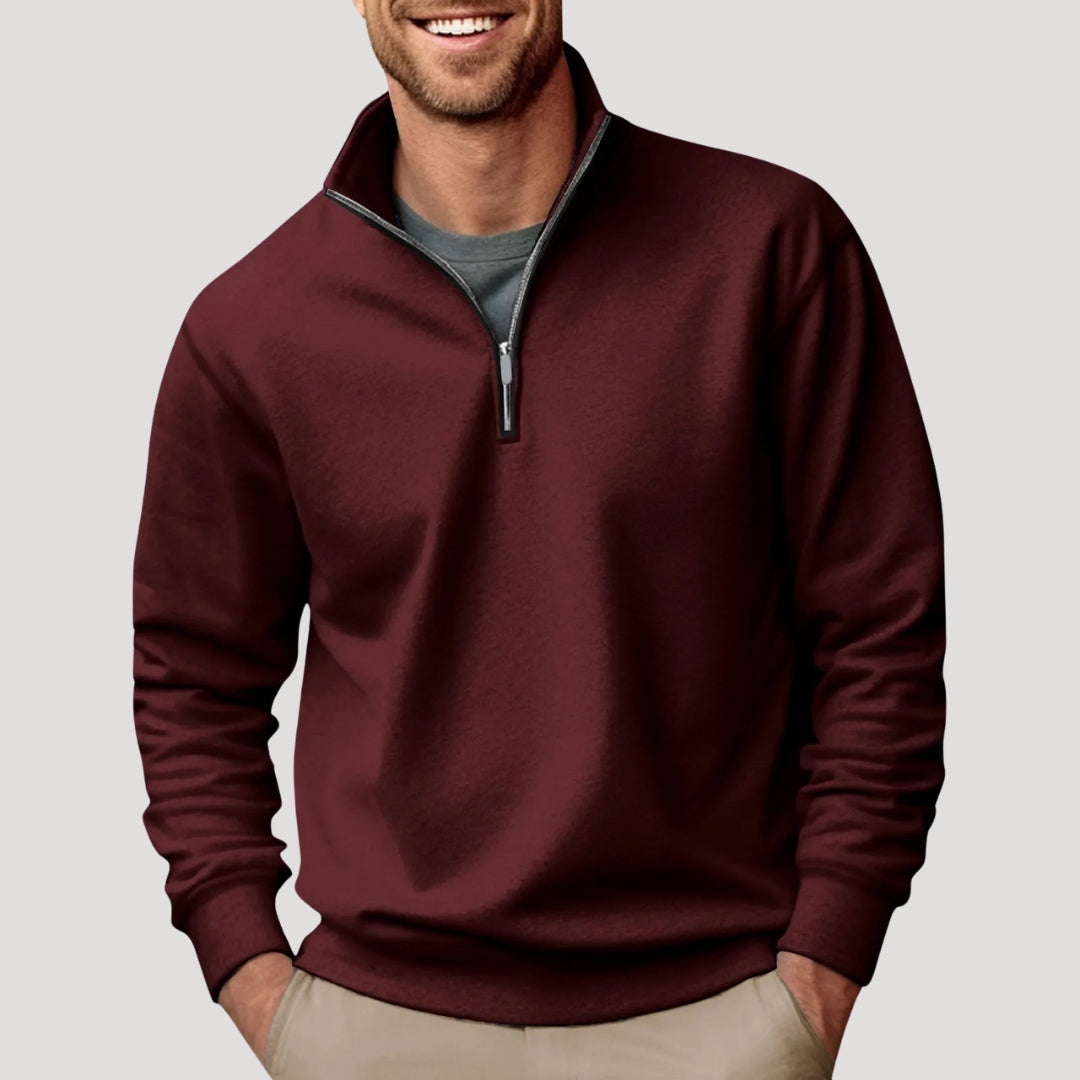Men's Lightweight Half Zip Sweatshirt for Casual Wear