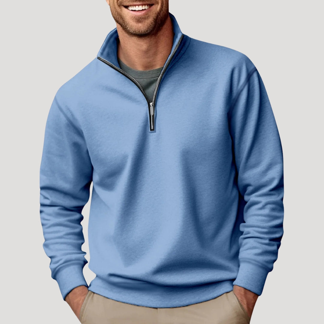 Men's Lightweight Half Zip Sweatshirt for Casual Wear