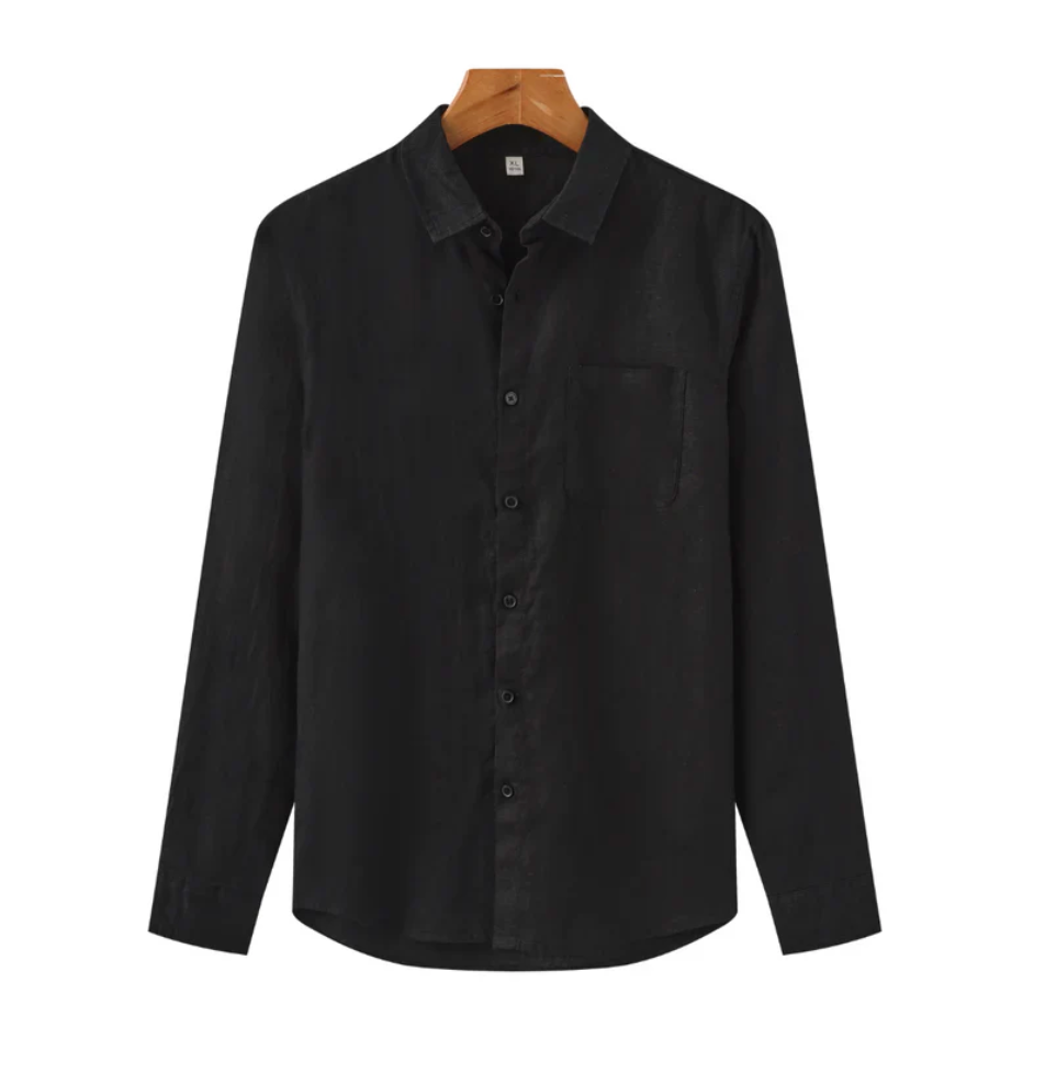 Men's Linen Button-Up Shirt