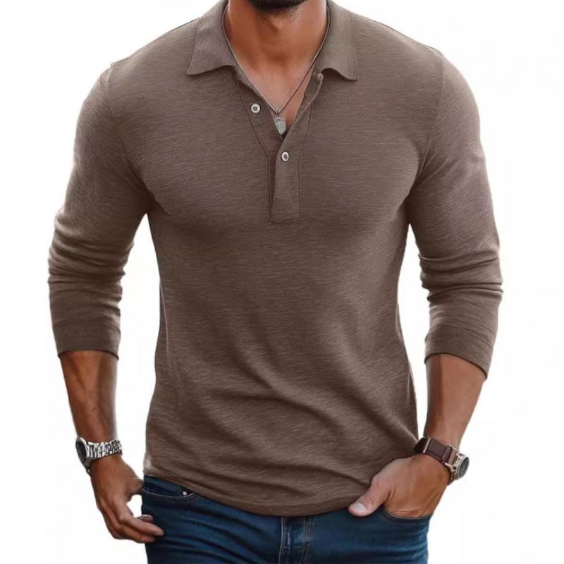 Men's Long Sleeve Polo Shirt - Slim Fit Stylish Design