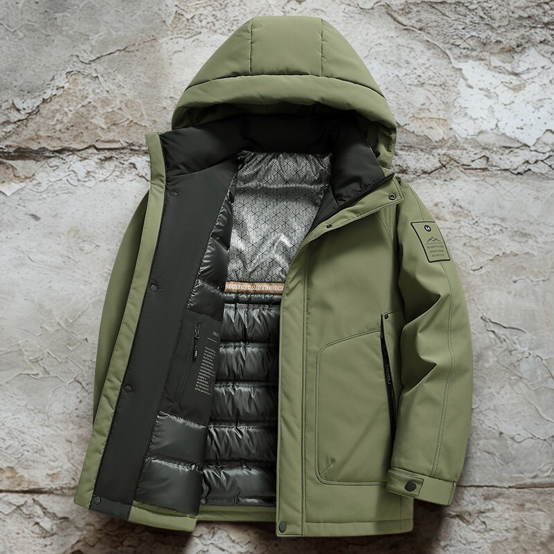 Men's Padded Hooded Down Jacket