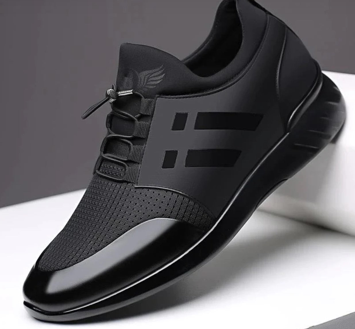 Men's Premium Faux Leather Comfort Sneakers