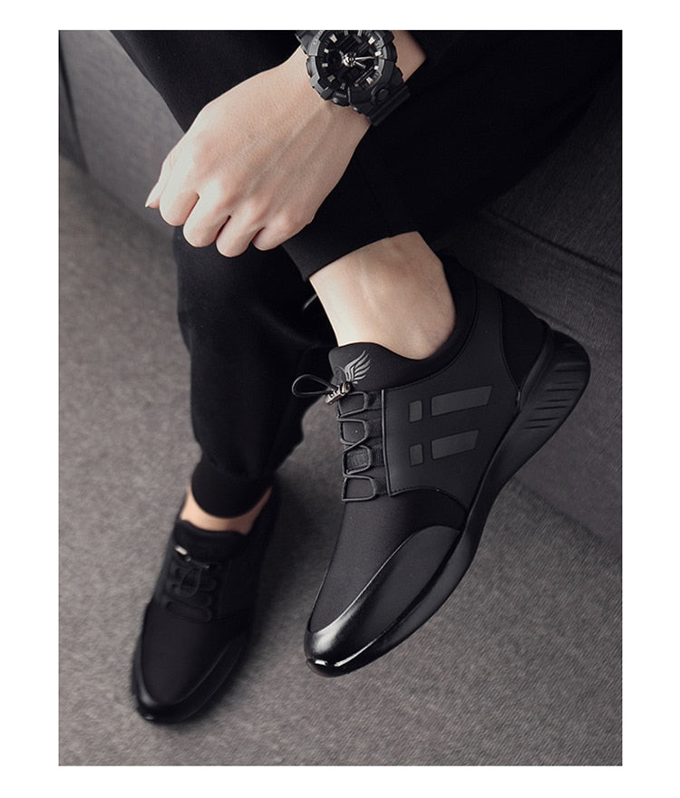 Men's Premium Faux Leather Comfort Sneakers