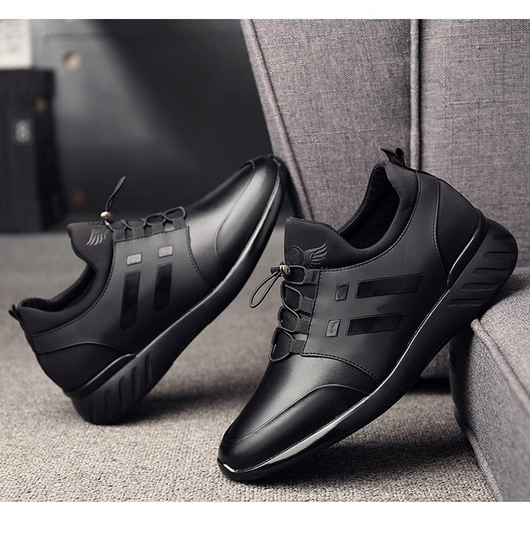 Men's Premium Faux Leather Comfort Sneakers