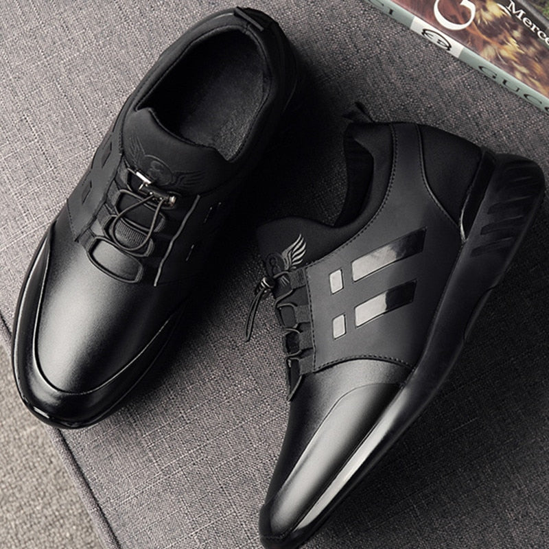 Men's Premium Faux Leather Comfort Sneakers