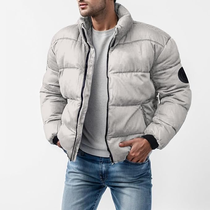 Men's Puffer Jacket - Premium Winter Coat for Cold Weather