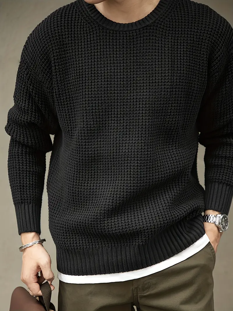 Men's Stylish Crewneck Sweater with Modern Fit