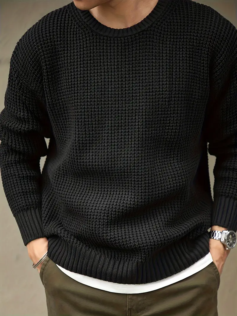 Men's Stylish Crewneck Sweater with Modern Fit