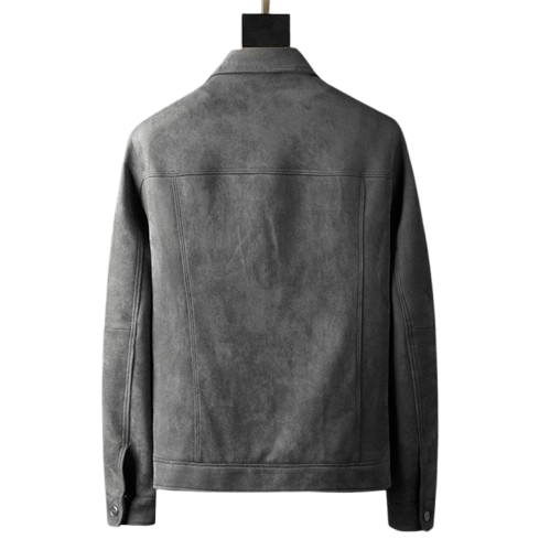 Men's Suede Zip-Up Jacket