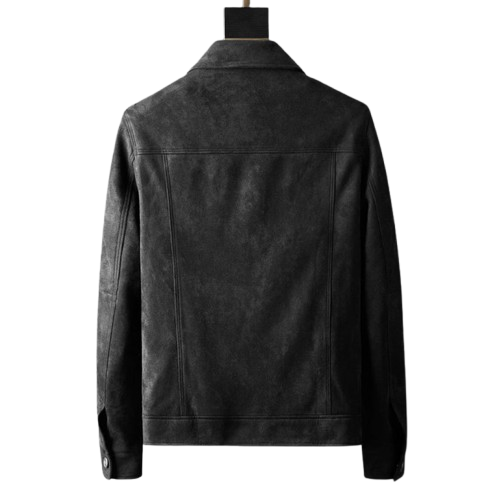 Men's Suede Zip-Up Jacket