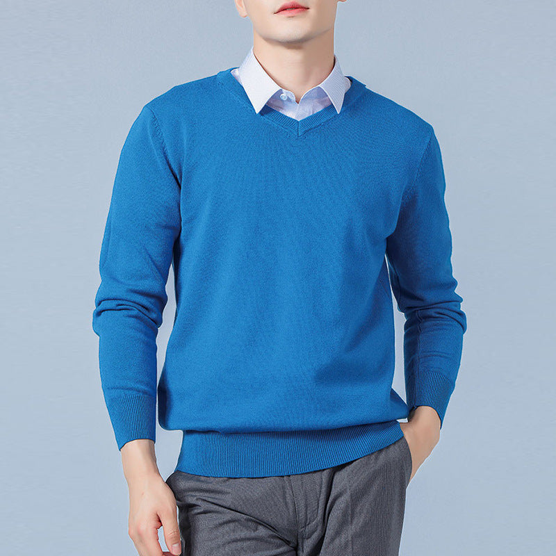 Men's V-neck Long Sleeve Sweatshirt