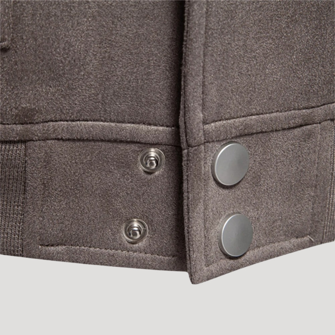 Men's Varsity Jacket - Lightweight Bomber Coat with Pockets