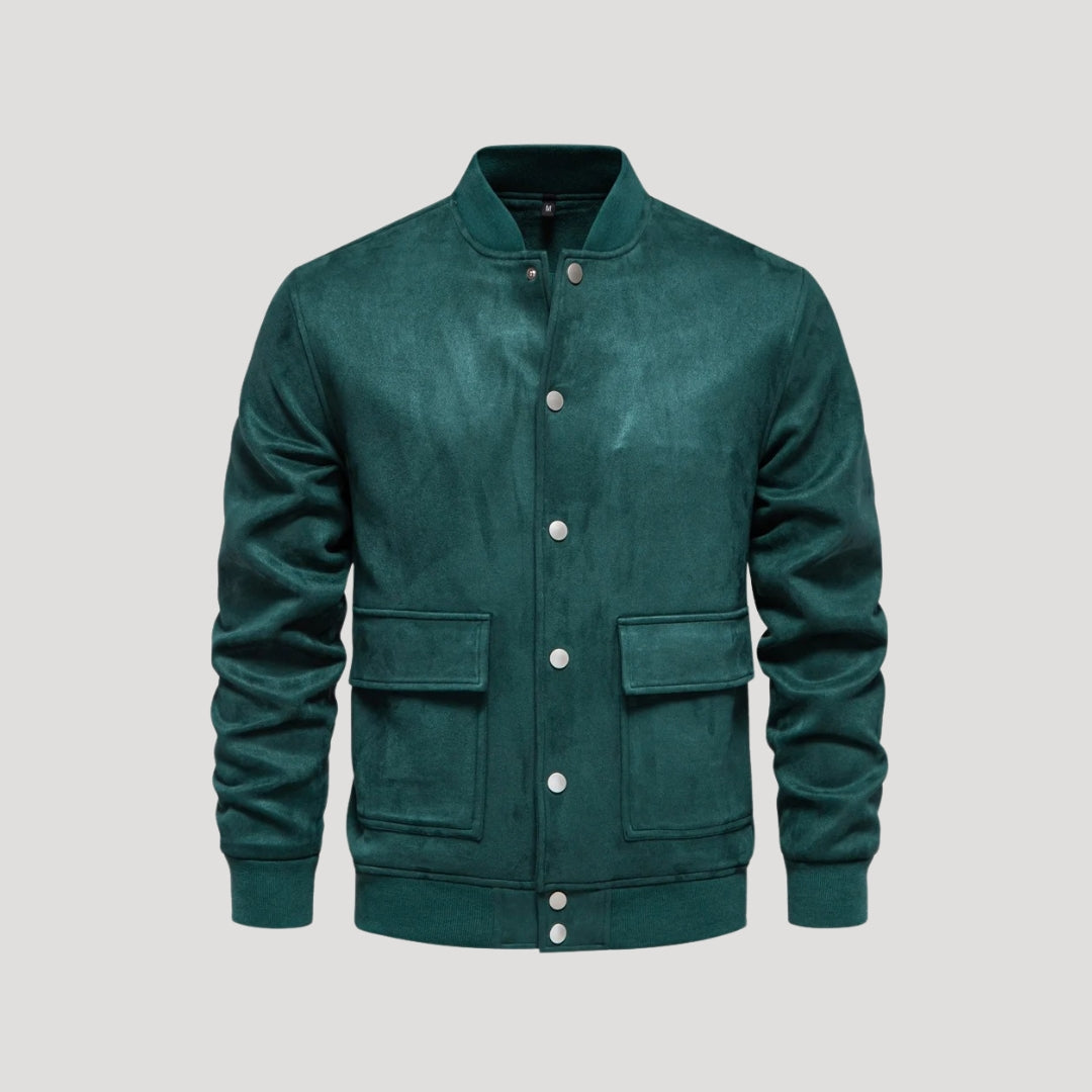 Men's Varsity Jacket - Lightweight Bomber Coat with Pockets