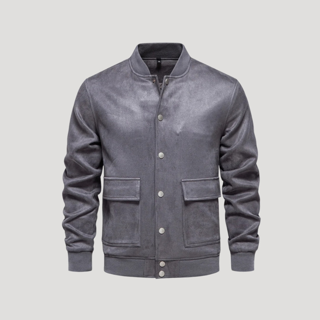 Men's Varsity Jacket - Lightweight Bomber Coat with Pockets