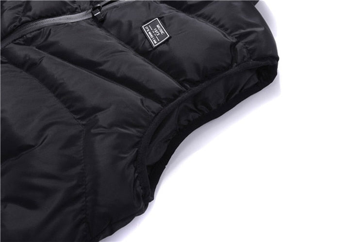 Men's Zip-Up Vest with Vertical Seams