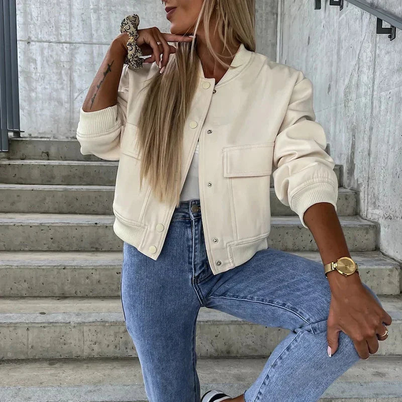 Women's Cropped Bomber Jacket