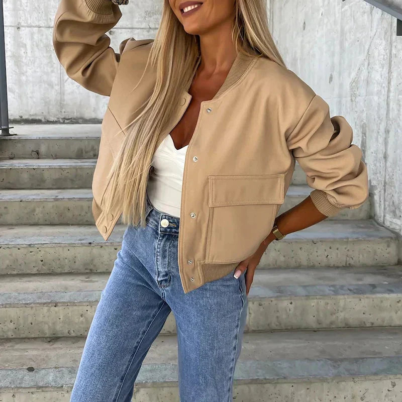 Women's Cropped Bomber Jacket