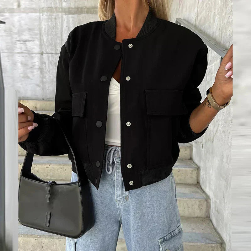 Women's Cropped Bomber Jacket