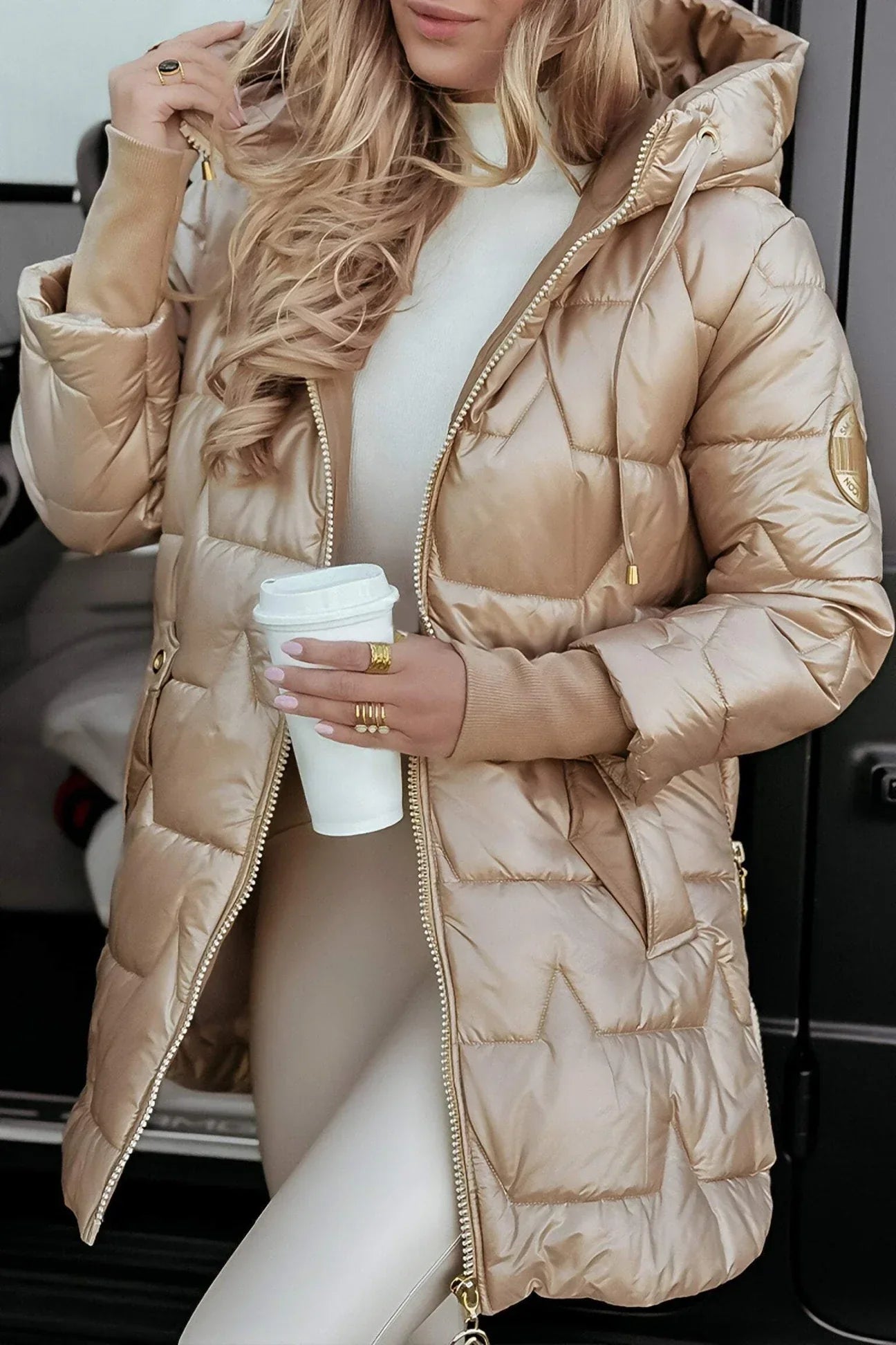Women's Elegant Winter Coat with Hood