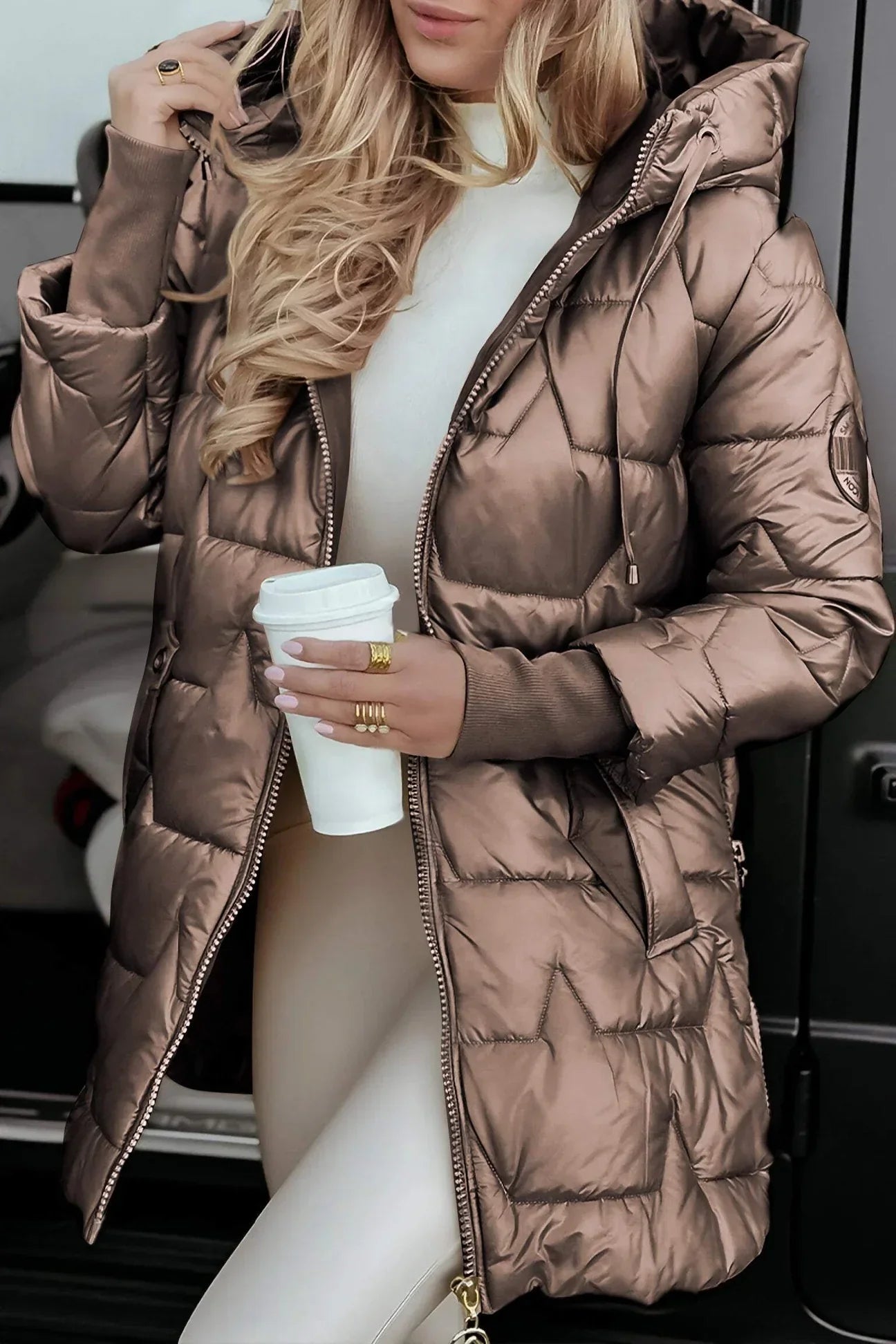 Women's Elegant Winter Coat with Hood