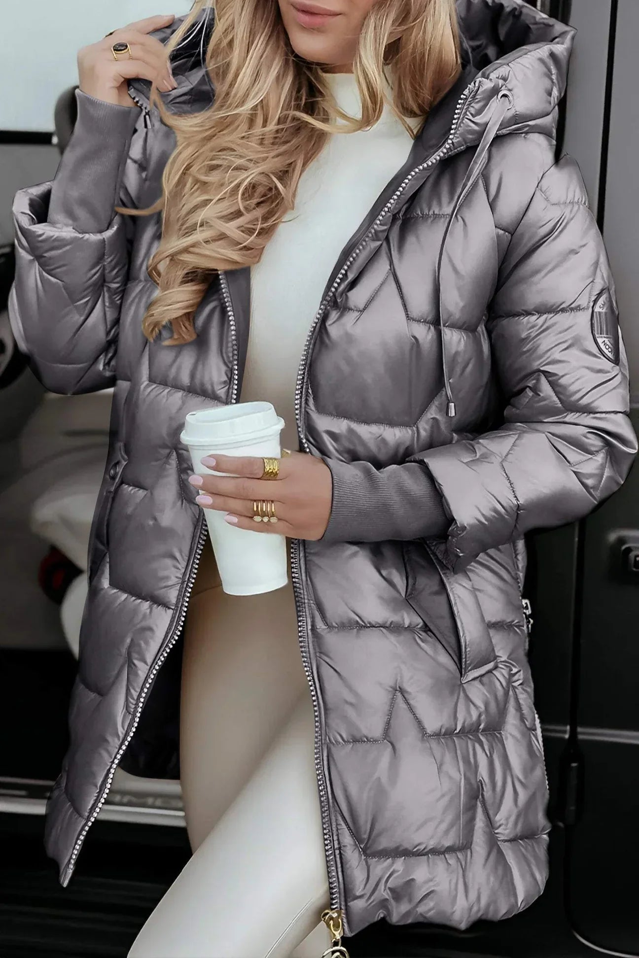 Women's Elegant Winter Coat with Hood