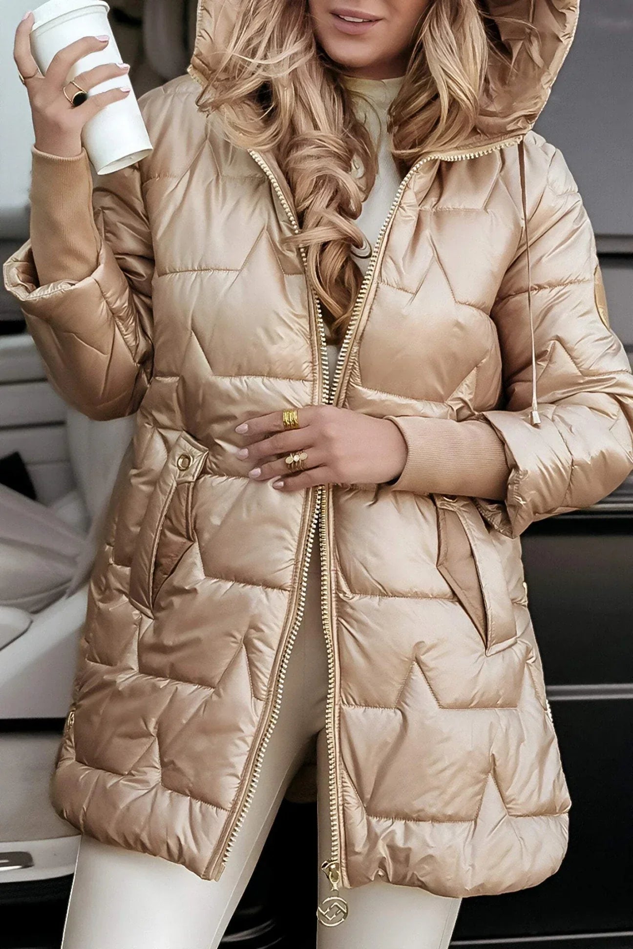 Women's Elegant Winter Coat with Hood