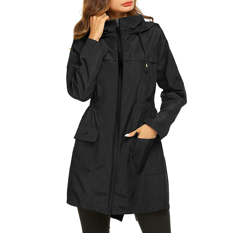 Women's Lightweight Raincoat with Tailored Design