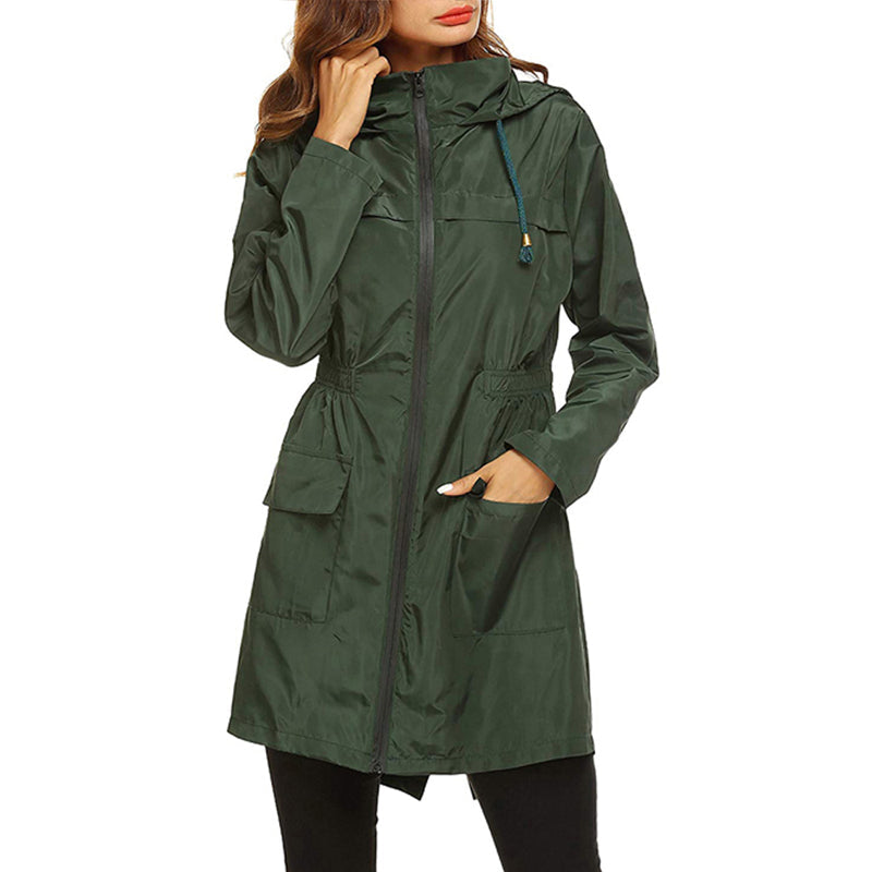 Women's Lightweight Raincoat with Tailored Design