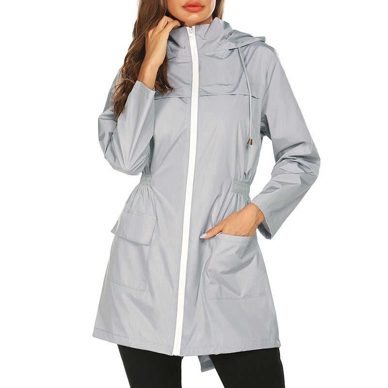 Women's Lightweight Raincoat with Tailored Design