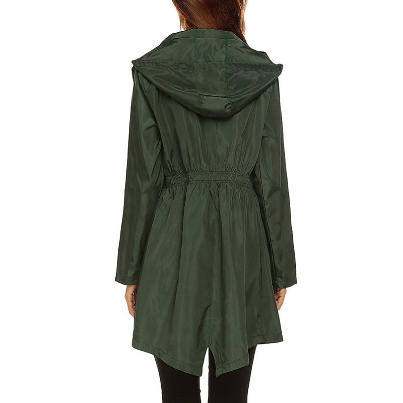 Women's Lightweight Raincoat with Tailored Design